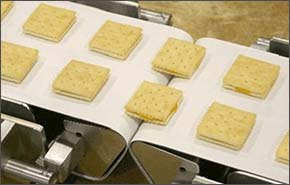 Bandas transportando galletas